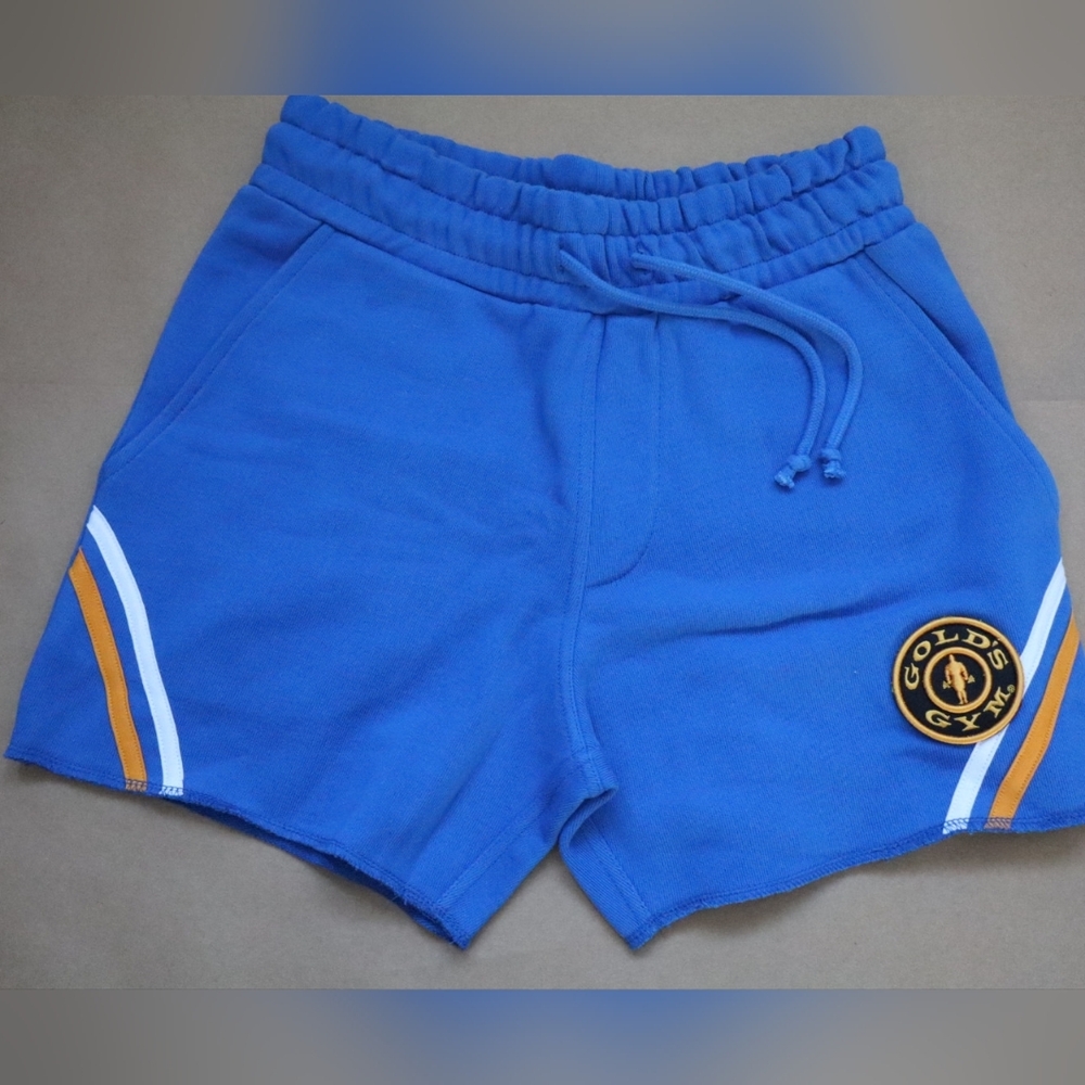 YoungLA Royal Blue Athletic Shorts with Gold Accents